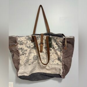 Brand New Tags Weekender Bag Floweret Cow Floral